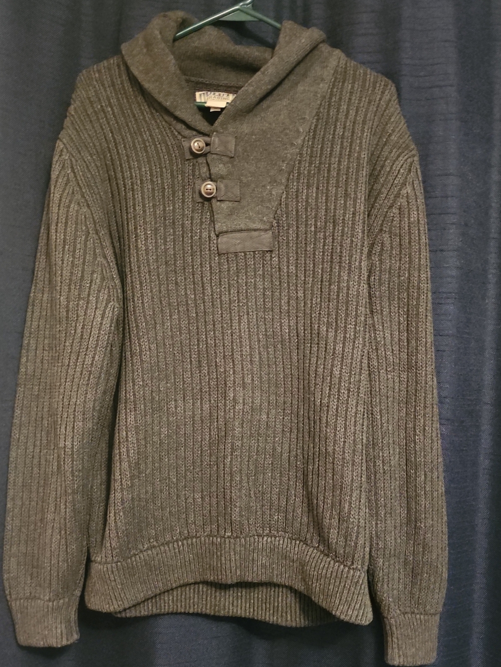 Duluth Trading Co. Men's Hooded Ribbed Sweater - Dark Gray
